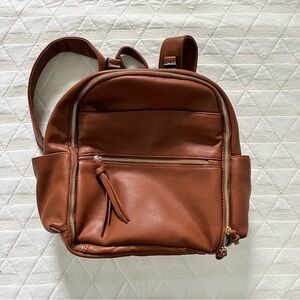 Mini Faux Leather Diaper Bag